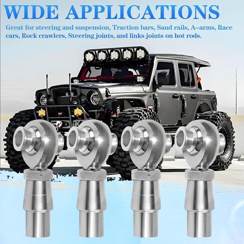 YIFUOK 3/4" Heim Joint Rod End Kit,Left and Right Hand Thread Heim Joint,2 Link 750"Chromoly Joints Panhard Rod End Kit (3/4 inch-2Set) in Saudi Arabia