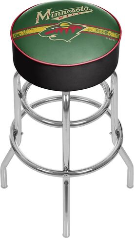Trademark Gameroom NHL Minnesota Wild Chrome Bar Stool with Swivel in Saudi Arabia