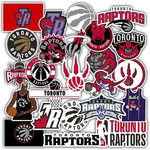 28 PCS Fanart Raptors Stickers Toronto Basketball Team Stickers for Water Bottle Laptop Aesthetic Skateboard Bumper Car Bike Stickers 2-2.5 inches in Saudi Arabia
