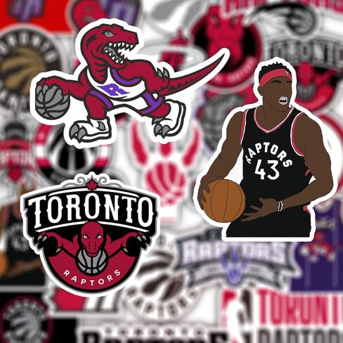 28 PCS Fanart Raptors Stickers Toronto Basketball Team Stickers for Water Bottle Laptop Aesthetic Skateboard Bumper Car Bike Stickers 2-2.5 inches in Saudi Arabia