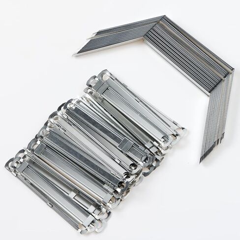 Binditek Metal Prong Paper Fasteners Sets, 2.1 Inch Capacity, 2.75 Inch Base, for Standard 2-Hole Punch, Box of 50 Complete Sets, for Students and Coworkers in Saudi Arabia
