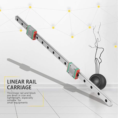 YWBL-WH MGN12 دليل السكك الحديدية الخطية الصغيرة، دليل منزلق خطي 450 مم مع كتلة نقل MGN12H للطابعة ثلاثية الأبعاد DIY وآلة CNC، أدلة خطية in Kuwait