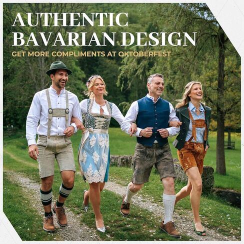 BAVARIA TRACHTEN Authentic Lederhosen Women - Ladies Octoberfest Outfit - Damen Wurstfest Costume - Light Brown in Saudi Arabia