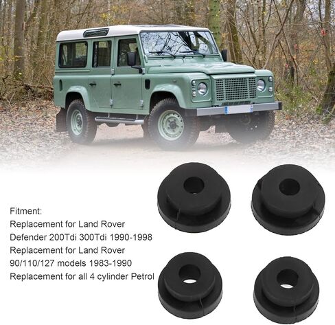 572312, 4PCS Black Anti Shaking Radiator Mount Bushing Rubber for Car in Saudi Arabia