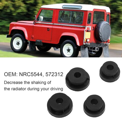 572312, 4PCS Black Anti Shaking Radiator Mount Bushing Rubber for Car in Saudi Arabia