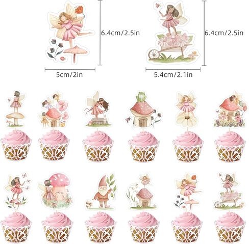 مجموعة ديكورات عيد الميلاد الأول من My Fairy، ديكورات عيد ميلاد My Fairy، قطعة علوية لكعكة عيد ميلاد سعيد لحفلات الزفاف. in Kuwait
