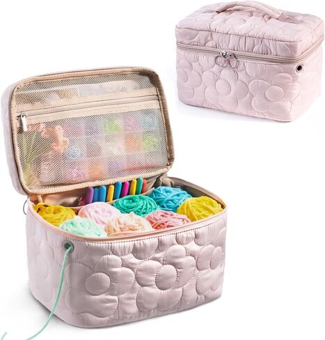 MYBAGZING Cute Crochet Bag Organizer - Yarn Storage Organizer - Yarn Bag for Crocheting - Yarn Storage - Yarn Holder for Crochet Accessories and Supplies, Crochet Hooks, Crochet Gifts in Saudi Arabia