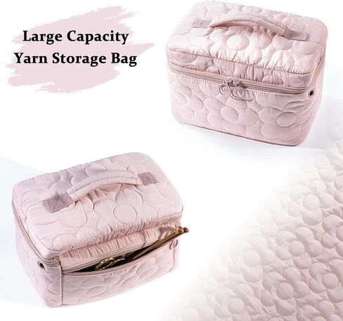 MYBAGZING Cute Crochet Bag Organizer - Yarn Storage Organizer - Yarn Bag for Crocheting - Yarn Storage - Yarn Holder for Crochet Accessories and Supplies, Crochet Hooks, Crochet Gifts in Saudi Arabia