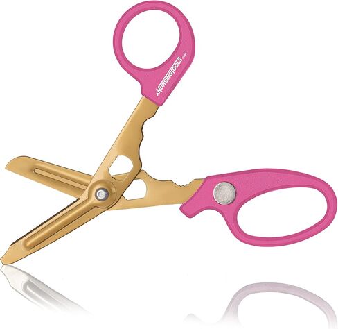 Hummingbird 4-in-1 Medical Scissors - Trauma Shears with Badge Reel for Nurses, Students, Respiratory Therapists, Veterinarians, and Medical Professionals (Pink) in Saudi Arabia