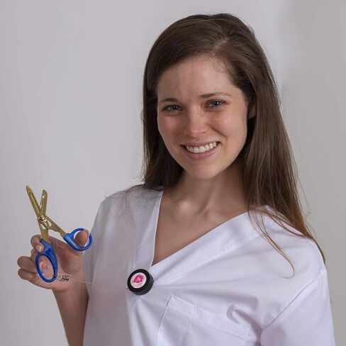 Hummingbird 4-in-1 Medical Scissors - Trauma Shears with Badge Reel for Nurses, Students, Respiratory Therapists, Veterinarians, and Medical Professionals (Pink) in Saudi Arabia