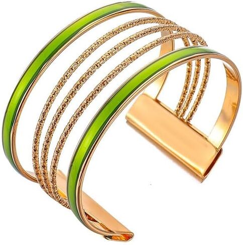 Gold Bangles for Women Chunky Gold Bracelet Cuff Bracelet Gold Bracelet Stack Arm Cuff Bracelet Chain Bracelet Statement Bracelet Jewelry Gifts for Girls Trending Bracelets for Women 2024 in Saudi Arabia