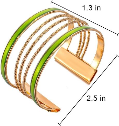 Gold Bangles for Women Chunky Gold Bracelet Cuff Bracelet Gold Bracelet Stack Arm Cuff Bracelet Chain Bracelet Statement Bracelet Jewelry Gifts for Girls Trending Bracelets for Women 2024 in Saudi Arabia