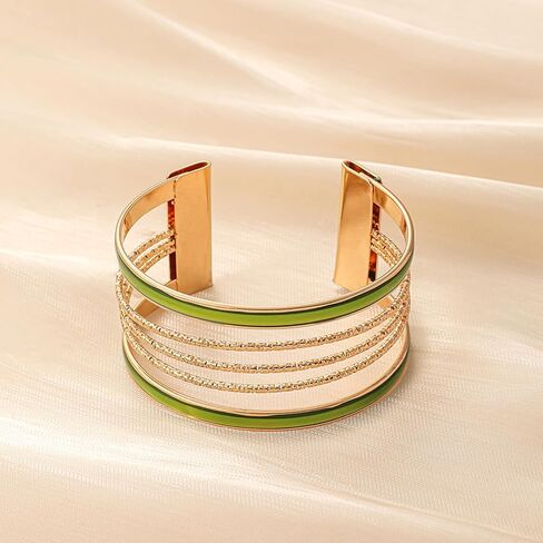 Gold Bangles for Women Chunky Gold Bracelet Cuff Bracelet Gold Bracelet Stack Arm Cuff Bracelet Chain Bracelet Statement Bracelet Jewelry Gifts for Girls Trending Bracelets for Women 2024 in Saudi Arabia