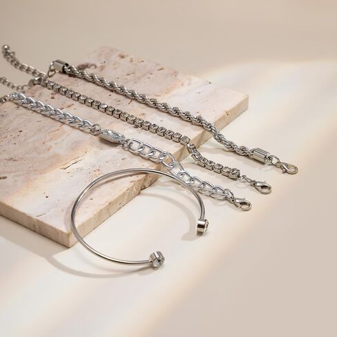 أساور الذهب للنساء سوار الذهب مكتنزة الكفة سوار الذهب سوار المكدس الذراع الكفة سوار سلسلة سوار بيان سوار مجوهرات هدايا للفتيات تتجه الأساور للنساء 2024 in Kuwait