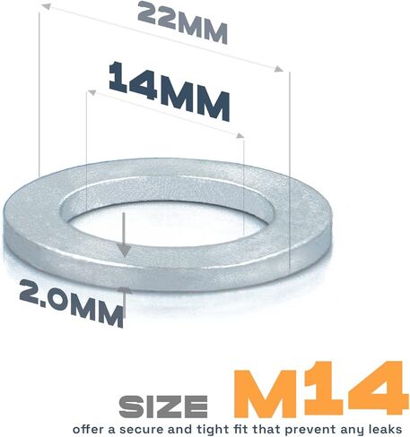 20 قطعة M14 حشية سدادة تصريف الزيت، غسالة سحق الألومنيوم، حلقة ختم من KeeRoarin in Kuwait