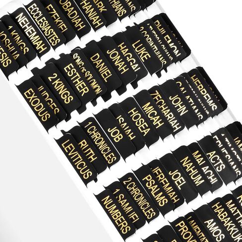 Gold Foil Bible Tabs for Men and Women, 100 PCS Catholic Bible Tabs for Old and New Testament, Easy to Read & Apply, Black in Saudi Arabia