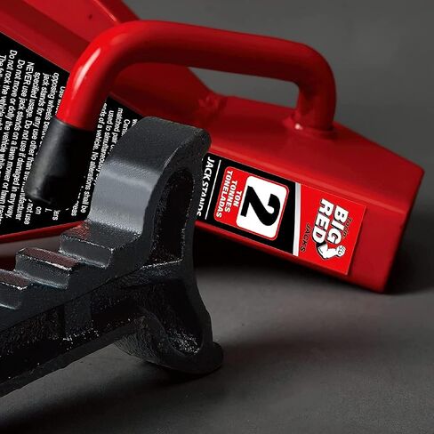 BIG RED AT42002R-2 Torin Steel Car Jack Stands (1 Pair): 2 Ton (4,000 lb.) Capacity, Red in Saudi Arabia