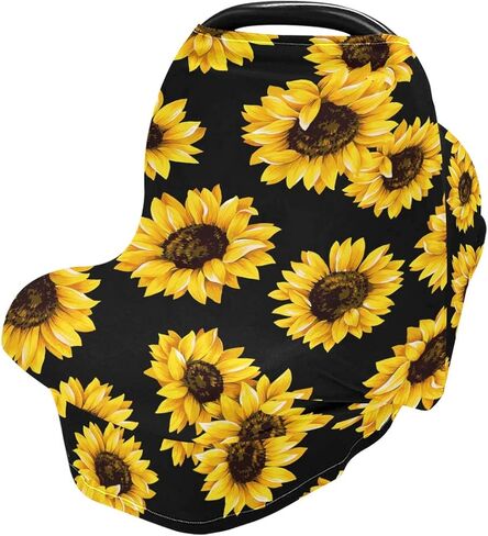 Nursing Cover Breastfeeding Scarf Sunflower- Baby Car Seat Covers, Stroller Cover, Carseat Canopy (n6) in Saudi Arabia