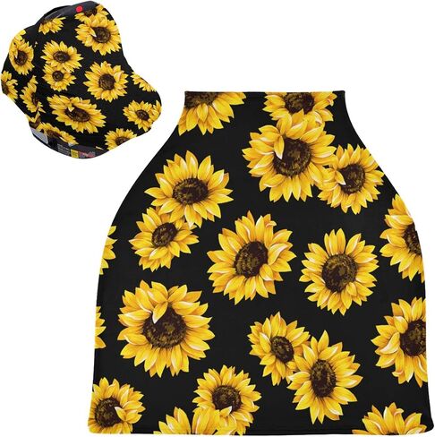 Nursing Cover Breastfeeding Scarf Sunflower- Baby Car Seat Covers, Stroller Cover, Carseat Canopy (n6) in Saudi Arabia