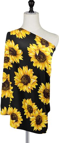 Nursing Cover Breastfeeding Scarf Sunflower- Baby Car Seat Covers, Stroller Cover, Carseat Canopy (n6) in Saudi Arabia