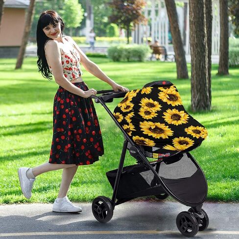 Nursing Cover Breastfeeding Scarf Sunflower- Baby Car Seat Covers, Stroller Cover, Carseat Canopy (n6) in Saudi Arabia