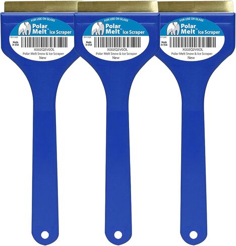 مكشطة الجليد والثلج القطبية مع شفرة نحاسية للزجاج الأمامي للمركبات والنوافذ، 3 عبوات in Kuwait