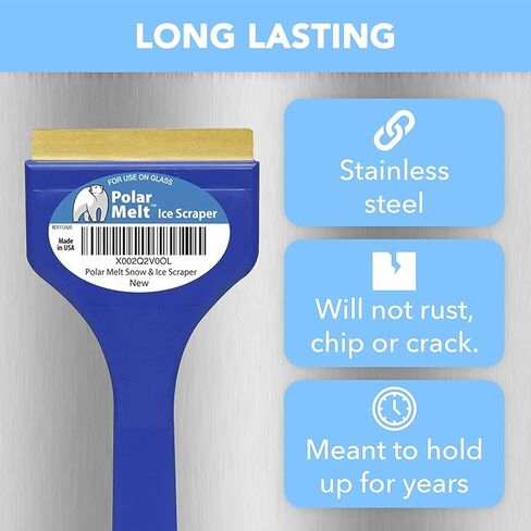 مكشطة الجليد والثلج القطبية مع شفرة نحاسية للزجاج الأمامي للمركبات والنوافذ، 3 عبوات in Kuwait