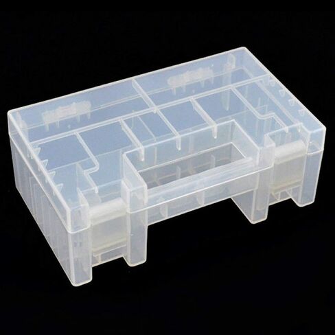 Xiaokeis Battery Organizer, Clear Battery Organizer Storage Case Stackable Divided Battery Storage Organizer Box Bin for Home Offices(Size:15 x 8.7 x 5.5cm) in Saudi Arabia