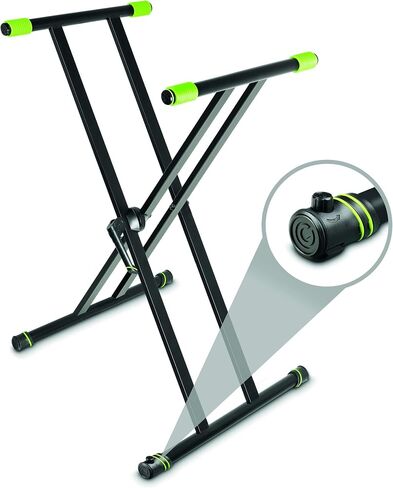 GRAVITY STANDS Set with Keyboard Stand X-Form Double and Rapid Desk (KSX 2 RD),Black in Saudi Arabia