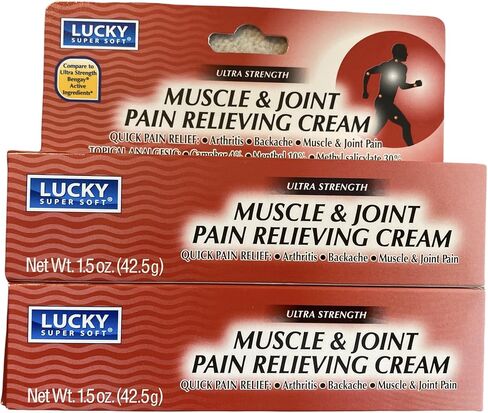 كريم لاكي فائق النعومة لتخفيف آلام العضلات والمفاصل، فائق القوة لتخفيف الآلام السريعة، آلام الظهر، عبوة من قطعتين in Kuwait
