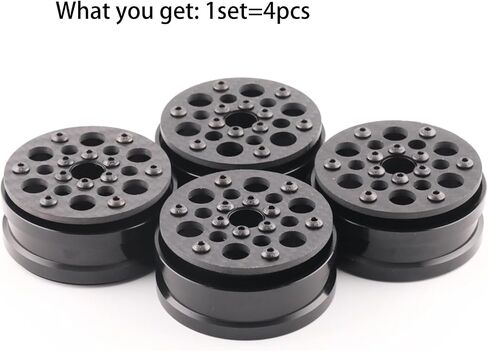 1.9 بوصة جنوط عجلة Beadlock 4 قطع من ألياف الكربون إطارات عجلة الألومنيوم لـ 1/10 RC الزاحف TRX4 محوري كابرا SCX10 VS4-10 Gen8 ترقية ألياف الكربون 1.9 جنوط عجلة Beadlock - A in Kuwait