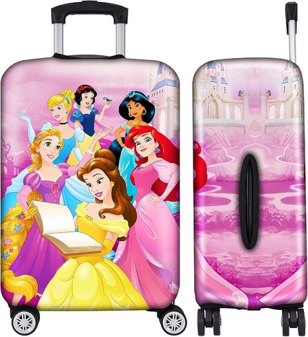 Wocide Suitcase Cover Luggage Covers Protector Carry On Cover Luggage Wraps for Suitcase Carry On Protector Cute Cartoon Princess Luggage Sleeve Travel Suit Case Dust Cover for Suitcase 18-20 Inches in Saudi Arabia