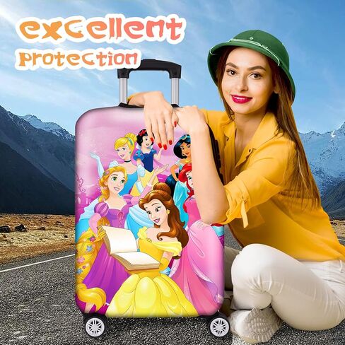 Wocide Suitcase Cover Luggage Covers Protector Carry On Cover Luggage Wraps for Suitcase Carry On Protector Cute Cartoon Princess Luggage Sleeve Travel Suit Case Dust Cover for Suitcase 18-20 Inches in Saudi Arabia