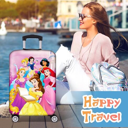 Wocide Suitcase Cover Luggage Covers Protector Carry On Cover Luggage Wraps for Suitcase Carry On Protector Cute Cartoon Princess Luggage Sleeve Travel Suit Case Dust Cover for Suitcase 18-20 Inches in Saudi Arabia