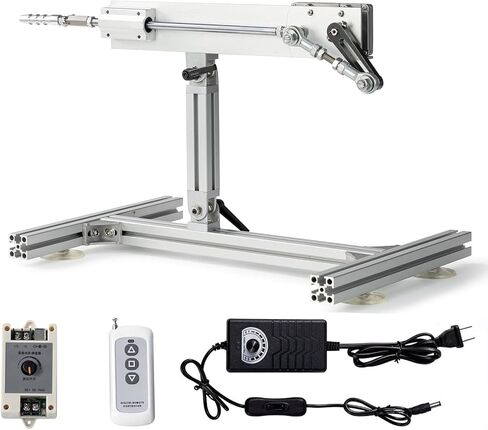 JQDML DIY Cycle الترددية المحرك الخطي DC 24V، أقصى عزم دوران 17 رطلاً، طول السكتة الدماغية 1.18 "-6"، سرعة متغيرة من 25-120 دورة في الدقيقة، منظم التحكم في السرعة، جهاز التحكم عن بعد، مجموعة الحامل. (24V150mm120rpm) in Kuwait