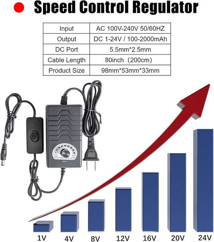 JQDML DIY Cycle الترددية المحرك الخطي DC 24V، أقصى عزم دوران 17 رطلاً، طول السكتة الدماغية 1.18 "-6"، سرعة متغيرة من 25-120 دورة في الدقيقة، منظم التحكم في السرعة، جهاز التحكم عن بعد، مجموعة الحامل. (24V150mm120rpm) in Kuwait