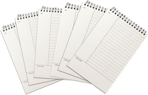 دفاتر ملاحظات Rhuyoshn الحلزونية Steno Pads Wirebound Memo Notepads، غطاء PP مقاوم للرطوبة، 5.4 بوصة × 8.5 بوصة، 6 وسادات/عبوة، 68 ورقة/وسادة (كورنيل) in Kuwait