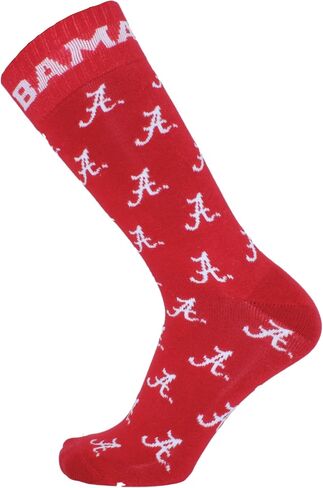 Alabama Crimson Tide Men's Dress Socks, Crimson, Repeating Logo, One Size, NCAA Officially Licensed - DB Fan Gear in Saudi Arabia