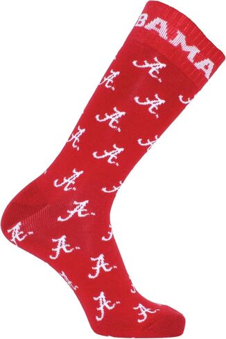 Alabama Crimson Tide Men's Dress Socks, Crimson, Repeating Logo, One Size, NCAA Officially Licensed - DB Fan Gear in Saudi Arabia