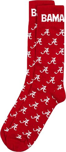 Alabama Crimson Tide Men's Dress Socks, Crimson, Repeating Logo, One Size, NCAA Officially Licensed - DB Fan Gear in Saudi Arabia
