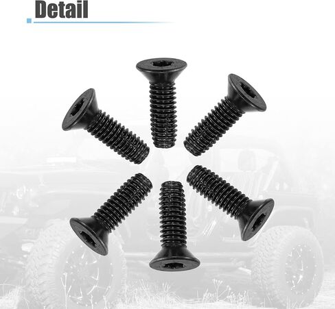 X AUTOHAUX 10 قطع من مسامير توركس الصلبة لسيارة Jeep Wrangler CJ7 YJ TJ 1976-2006 مثبتات إطار الزجاج الأمامي المفصلي والبوابات الخلفية ومسامير الباب ومرآة ومفصلات النافذة والصواميل in Saudi Arabia