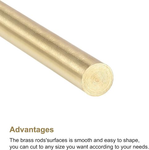 قضيب نحاسي من MECCANIXITY، قضيب مستدير نحاسي صلب 8 مم، قطر 5/16 بوصة 400 مم طول شريط المخرطة لنموذج RC DIY Craft Pack of 2 in Kuwait