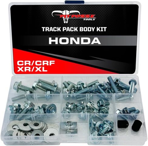 Pit Posse PP3358HO Honda Track Pack Body and Plastics Bolt Kit-70 Pieces for Seat Fenders Shrouds Compatible with CR85 CR125 CR250 CR500 and CRF150 CRF250 CRF450 R Models CRF150R CRF250R CRF450R in Saudi Arabia