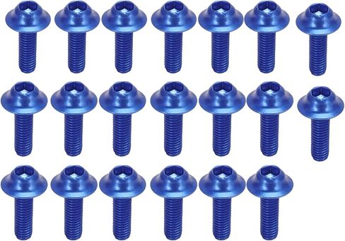 AnXin Motorcycle Fairing Bolt Kit 116pcs Motorcycle Bodywork Screws Windscreen Bolts Nuts Kit CNC Universal for R3 R7 R6 R1 GSXR 750 GSXR 600 Blue in Kuwait
