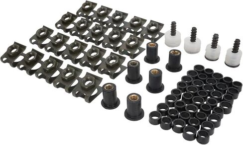 AnXin Motorcycle Fairing Bolt Kit 116pcs Motorcycle Bodywork Screws Windscreen Bolts Nuts Kit CNC Universal for R3 R7 R6 R1 GSXR 750 GSXR 600 Blue in Kuwait