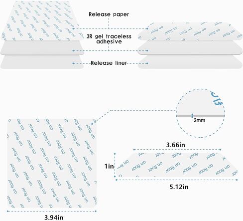 قابض سجاد للأرضيات الصلبة، 12 قطعة من مقابض زوايا السجاد، شريط سجاد قابل لإعادة الاستخدام وقابل للغسل لسجاد المنطقة، مقابض وسادات سجاد مزدوجة الجوانب غير قابلة للانزلاق تحافظ على الزوايا مسطحة (أبيض) in Kuwait