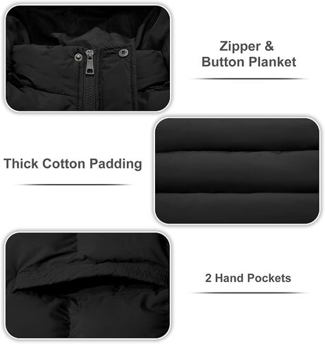 FARVALUE Women's Winter Coat Thicken Puffer Jacket Warm Bubble Coat with Removable Hood in Saudi Arabia