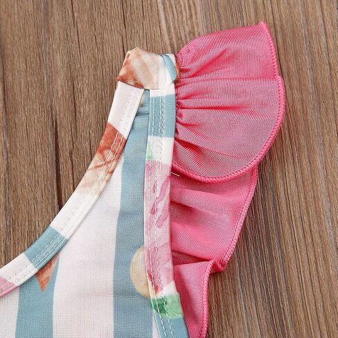 VISGOGO طفل رضيع طفلة ملابس السباحة الآيس كريم القوس بيكيني ثوب السباحة Swinwear قطعة واحدة in Kuwait