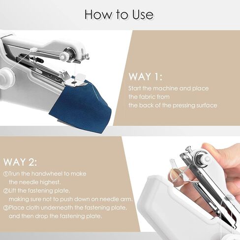 ماكينة خياطة محمولة، أداة خياطة يدوية لاسلكية، ماكينة خياطة صغيرة محمولة، أساسيات للإصلاح السريع للمنزل والحرف اليدوية للخياطة in Kuwait