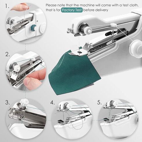 ماكينة خياطة محمولة، أداة خياطة يدوية لاسلكية، ماكينة خياطة صغيرة محمولة، أساسيات للإصلاح السريع للمنزل والحرف اليدوية للخياطة in Kuwait